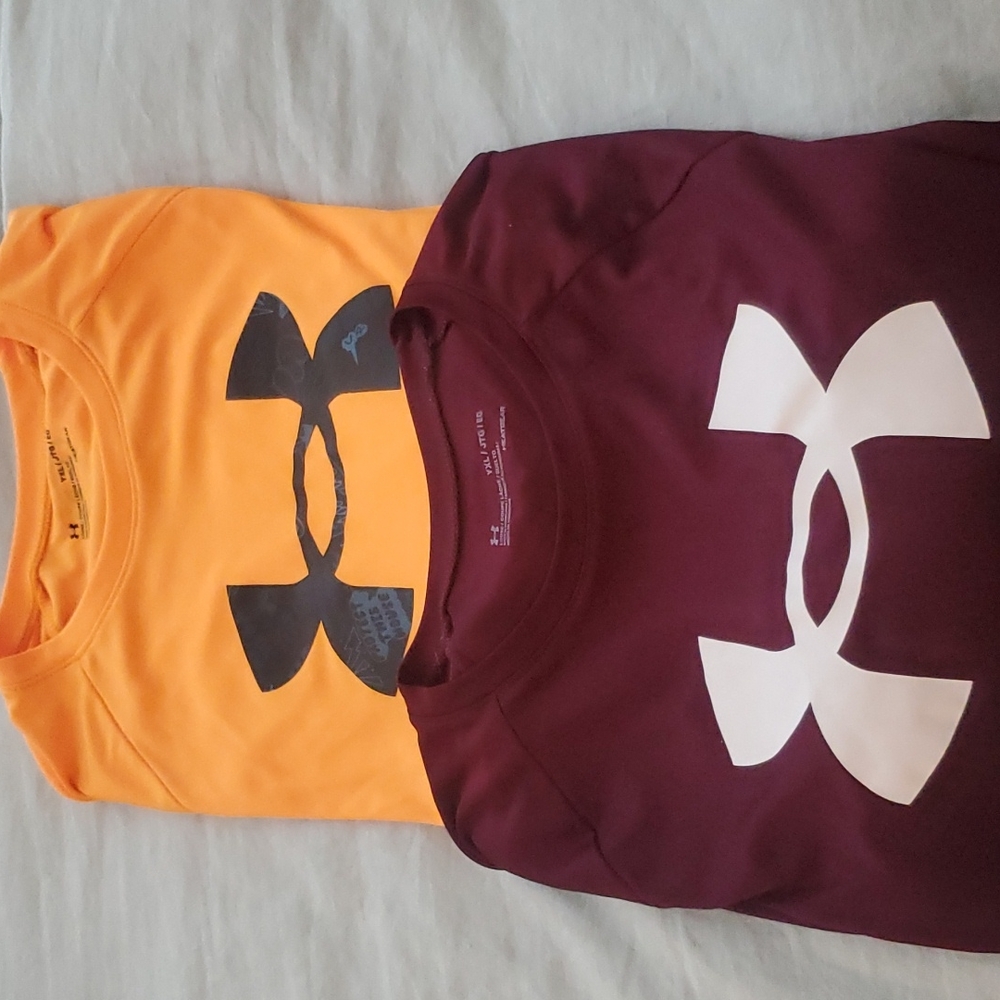 Set of 2 - YXL Under Armour Heat Gear Long Sleeve T-Shirts